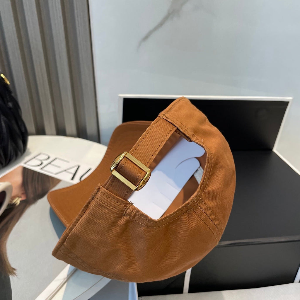 CELINE BASEBALL CAP MODEL650751 IN BURNT ORANGE COTTON