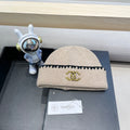 CHANEL KNIT HAT IN CAMEL BEIGE WOOL 424300