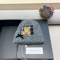 CHANEL BEANIE HAT IN SHARK GRAY WOOL WITH BOW 421252