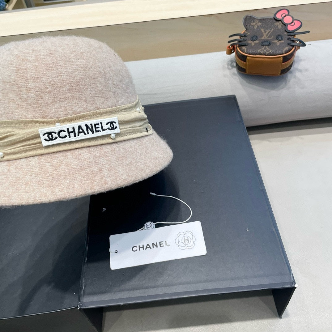 CHANEL BUCKET HAT IN BISQUE BEIGE WOOL BLEND 426246