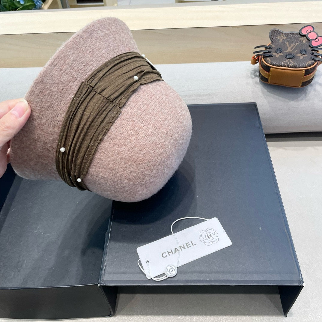 CHANEL BUCKET HAT IN ROSY BROWN WOOL BLEND 426248