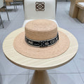 CELINE WIDE BRIM HAT MODEL 652233 IN NATURAL WOVEN STRAW
