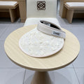 CHANEL HALF HEAD WIDE BRIMMED SUN HAT IVORY 672688