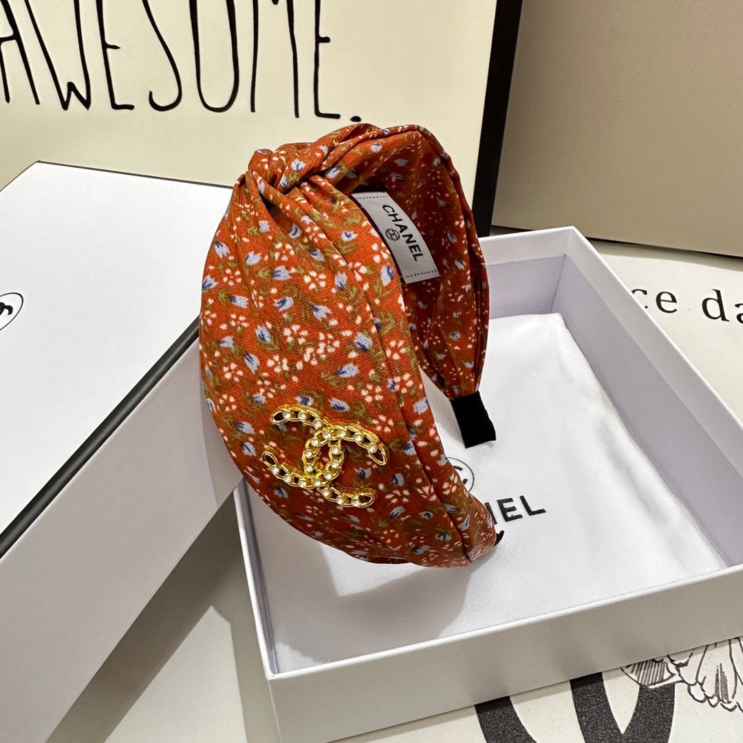 CHANEL COLORFUL FABRIC HEADBAND 168581