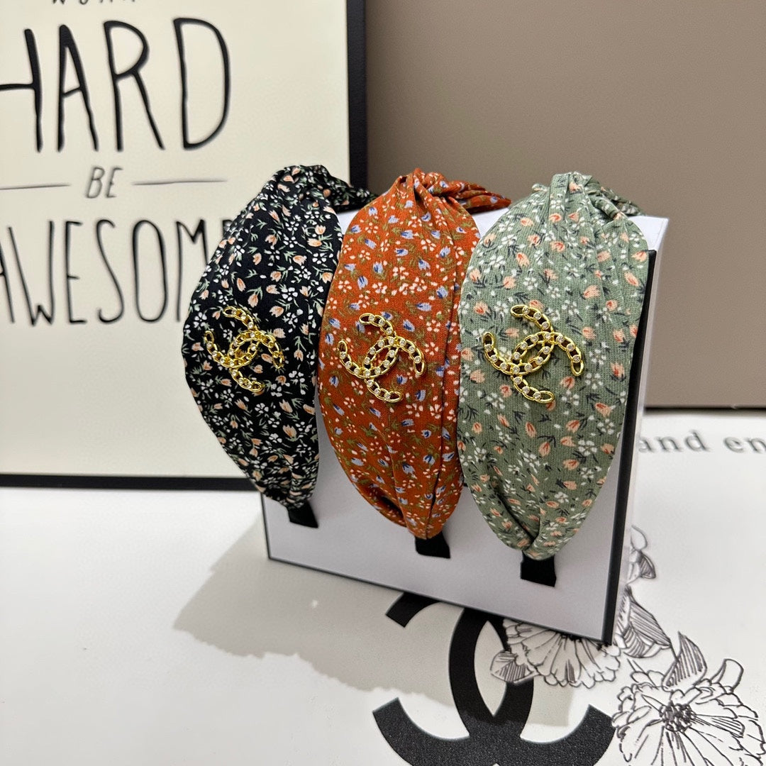 CHANEL COLORFUL FABRIC HEADBAND 168582