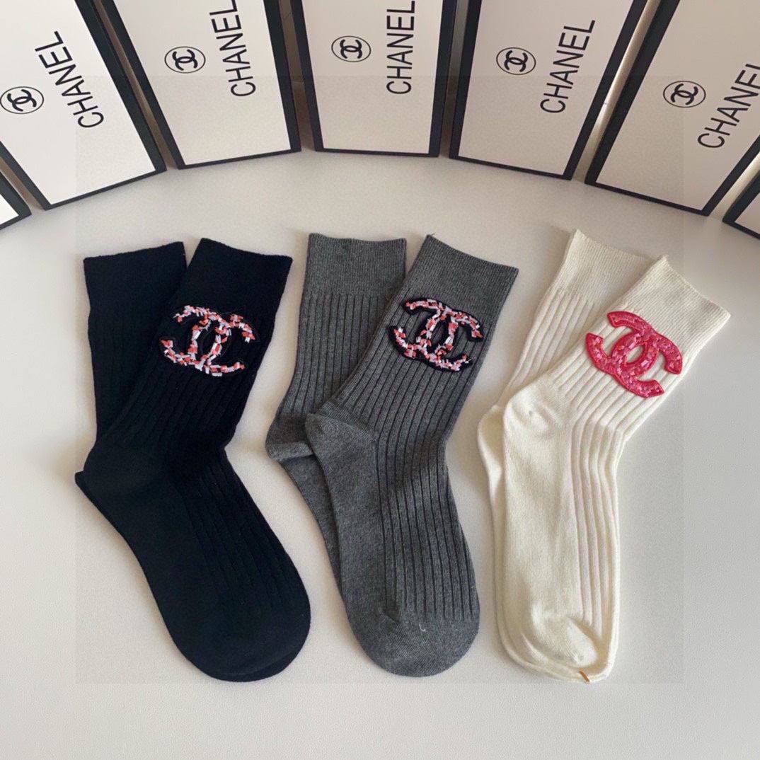 CHANEL LOW-CUT SOCKS 412598 ( 1 BOX )