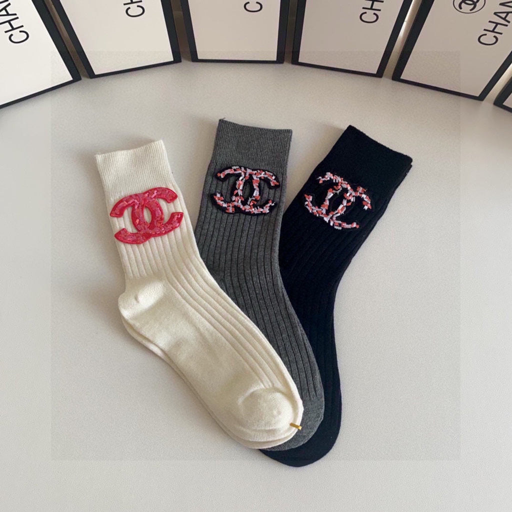 CHANEL LOW-CUT SOCKS 412598 ( 1 BOX )