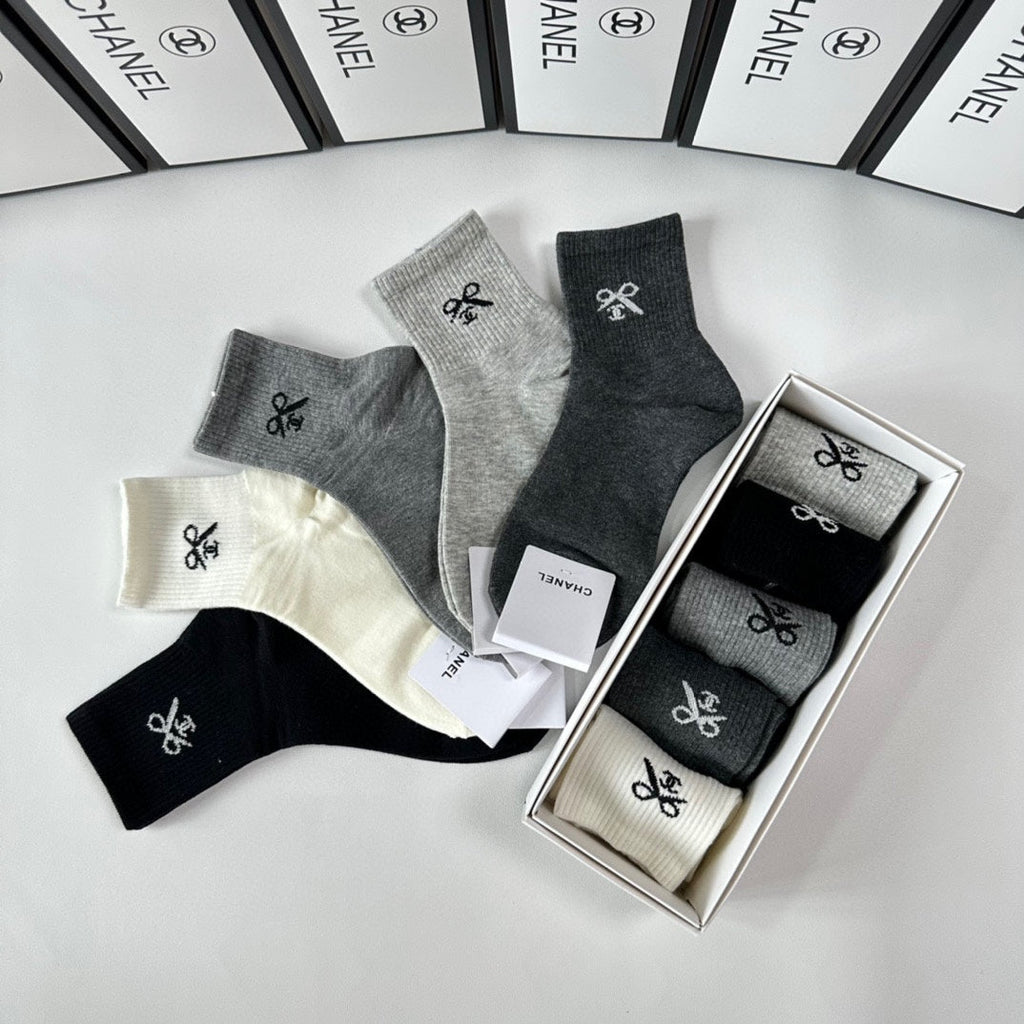 CHANEL LOW-CUT SOCKS 416111 ( 1 BOX )