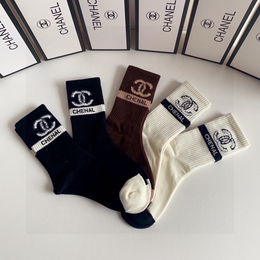 CHANEL CREW SOCKS 419059 (1 BOX )