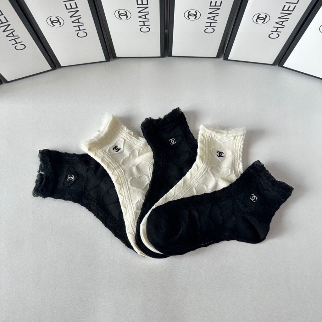CHANEL LOW-CUT SOCKS 419047 (1 BOX )