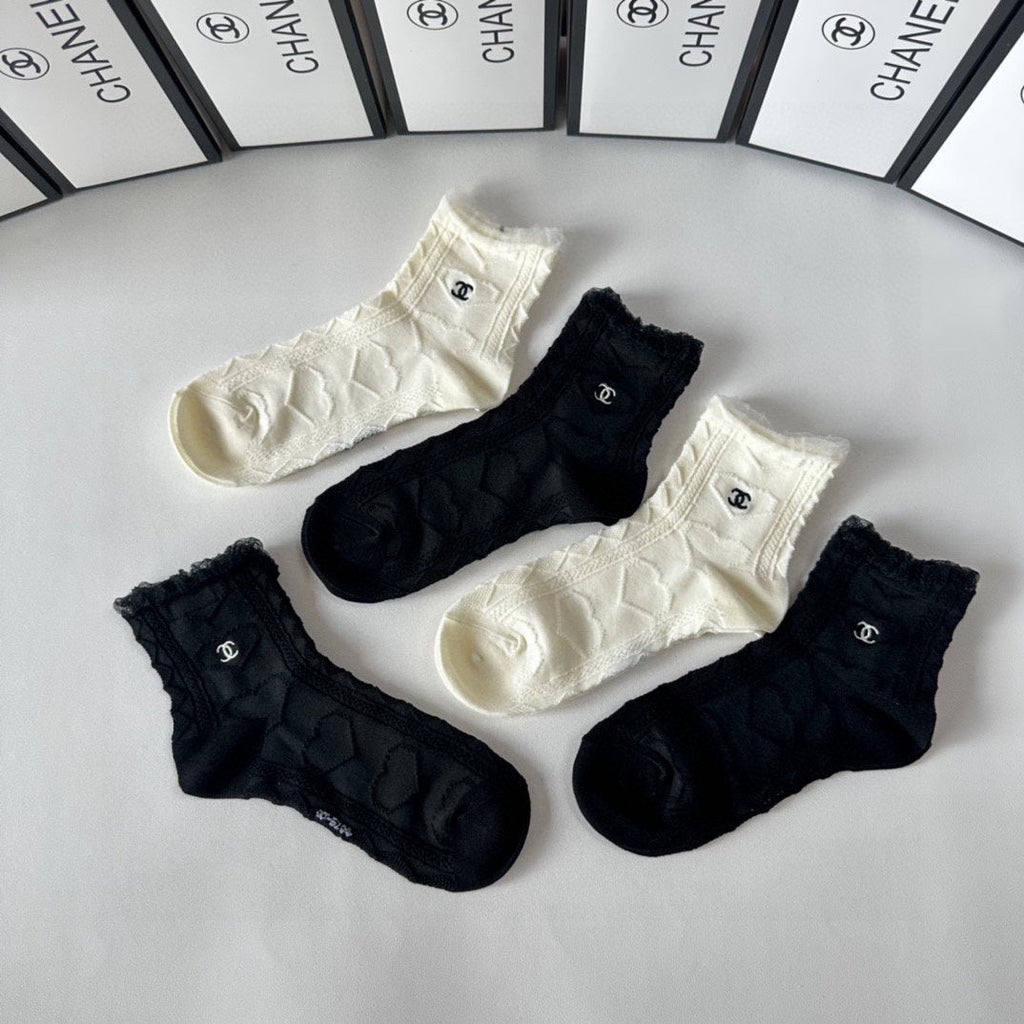 CHANEL LOW-CUT SOCKS 419047 (1 BOX )