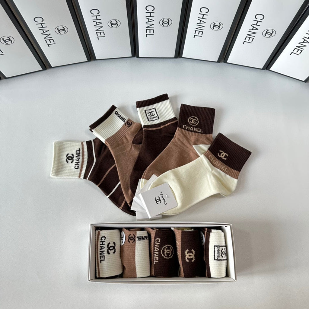 CHANEL LOW-CUT SOCKS 423803 (1 BOX)