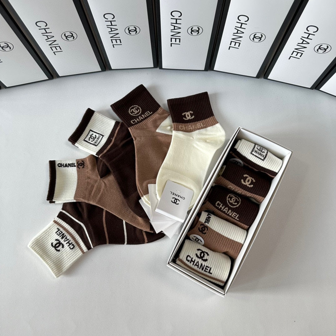 CHANEL LOW-CUT SOCKS 423803 (1 BOX)