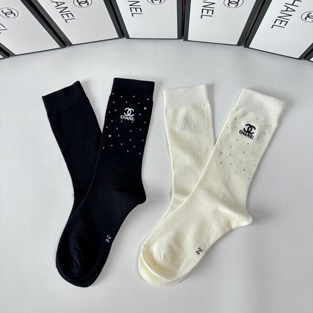 CHANEL CREW SOCKS 423798 (1 BOX)