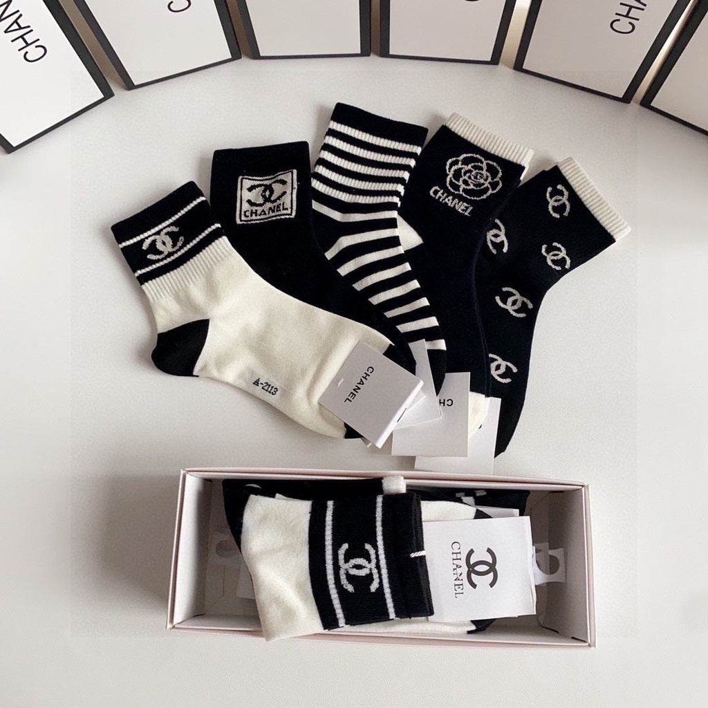 CHANEL LOW-CUT SOCKS 423831 (1 BOX)