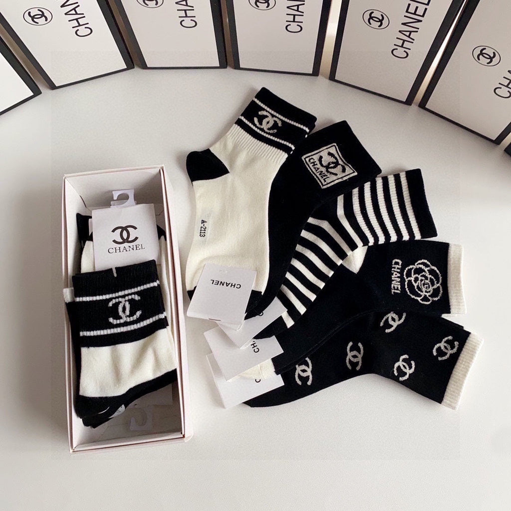 CHANEL LOW-CUT SOCKS 423831 (1 BOX)