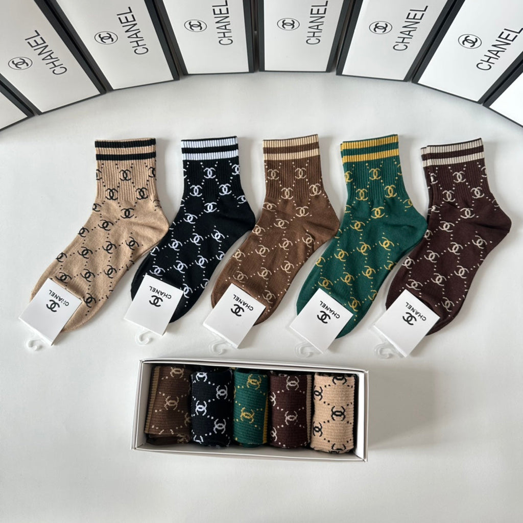 CHANEL LOW-CUT SOCKS 423855 (1 BOX)