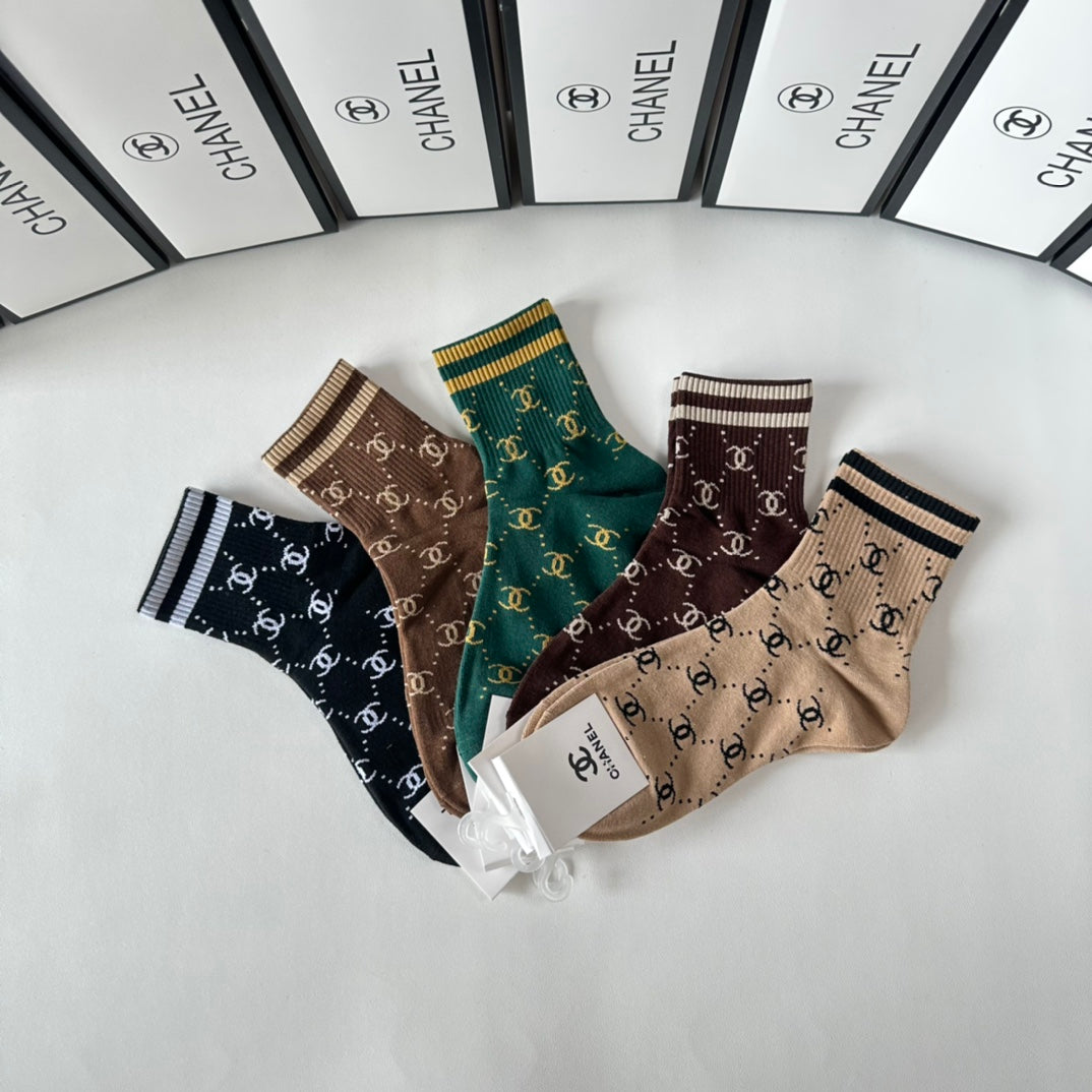 CHANEL LOW-CUT SOCKS 423855 (1 BOX)