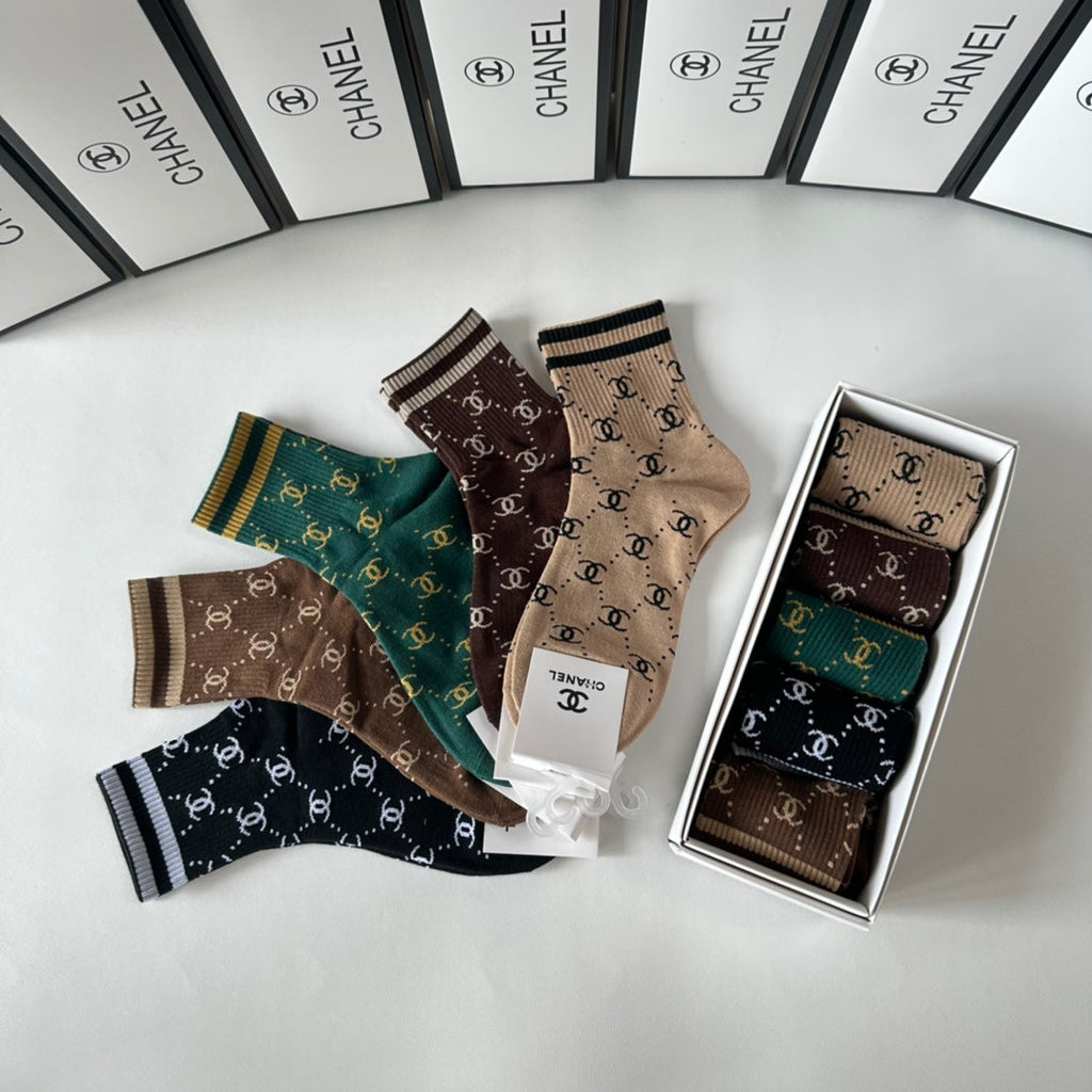 CHANEL LOW-CUT SOCKS 423855 (1 BOX)