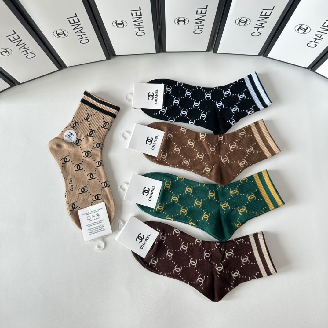 CHANEL LOW-CUT SOCKS 423855 (1 BOX)