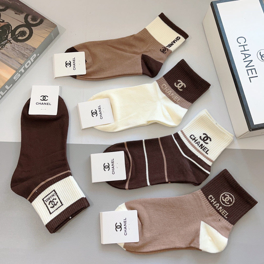CHANEL LOW-CUT SOCKS 408037 ( 1 BOX )