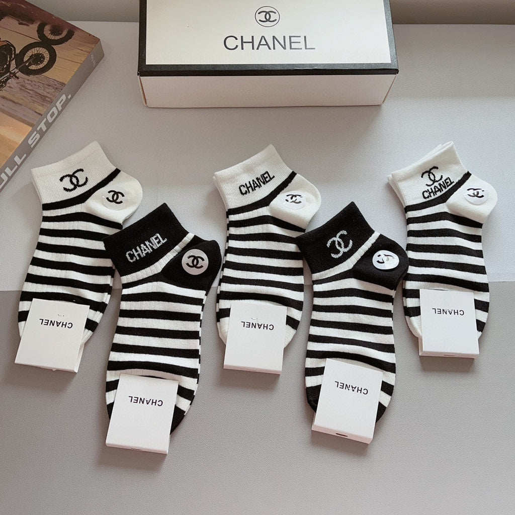 CHANEL ANKLE SOCKS 412639 ( 1 BOX )