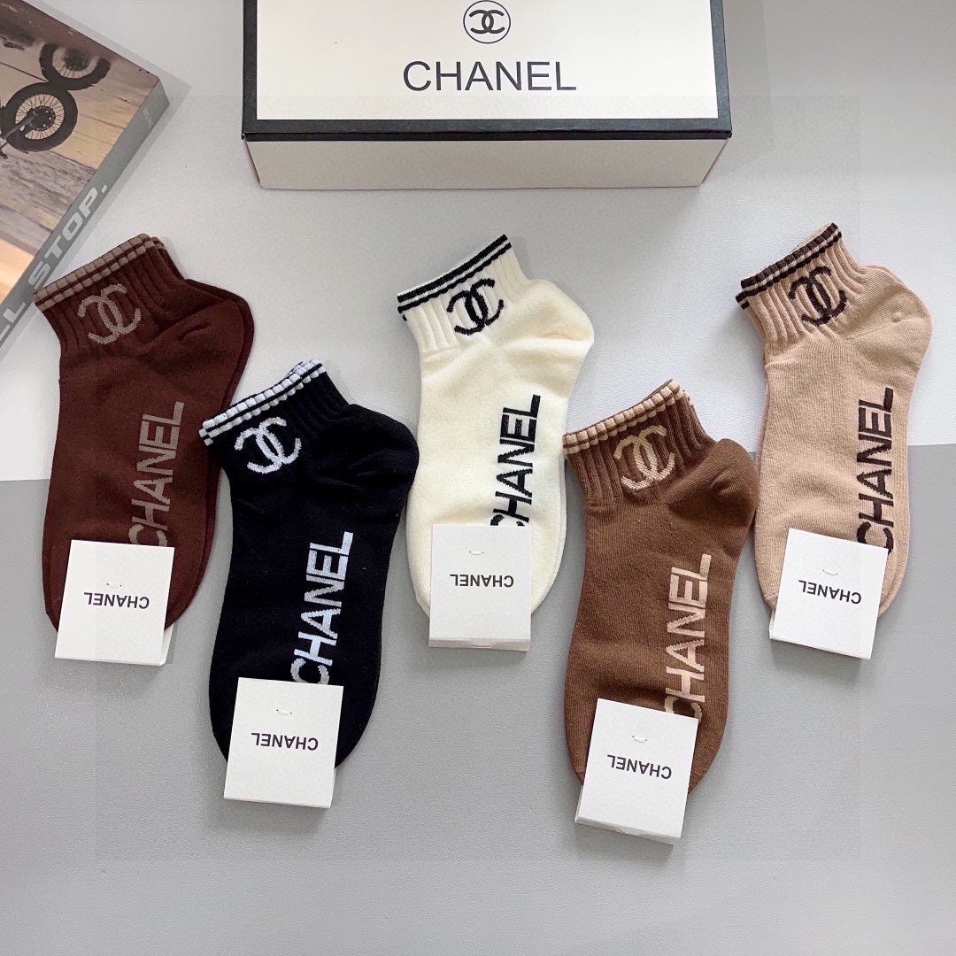 CHANEL ANKLE SOCKS 412646 ( 1 BOX )