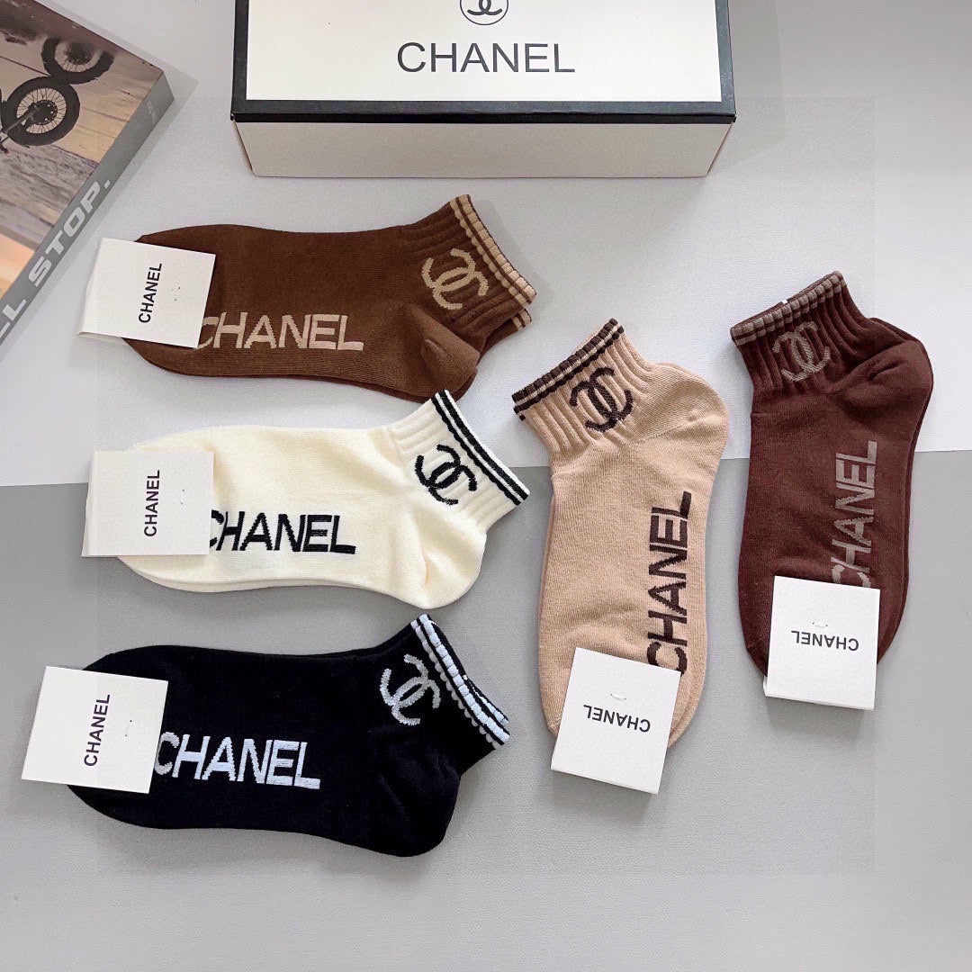 CHANEL ANKLE SOCKS 412646 ( 1 BOX )