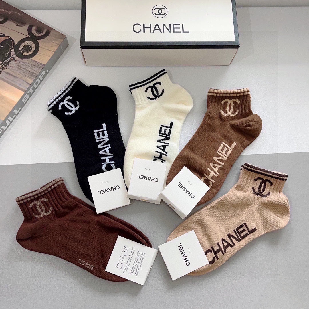 CHANEL ANKLE SOCKS 412646 ( 1 BOX )