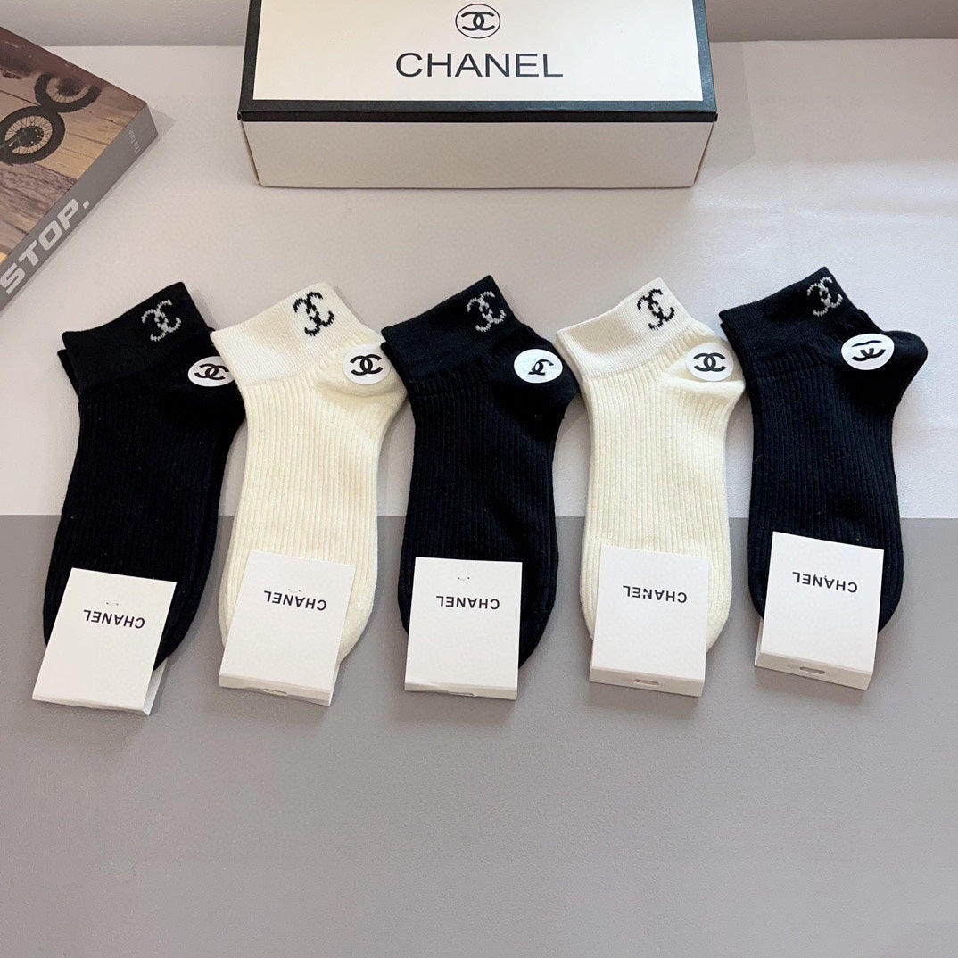 CHANEL LOW-CUT SOCKS 419075 (1 BOX )