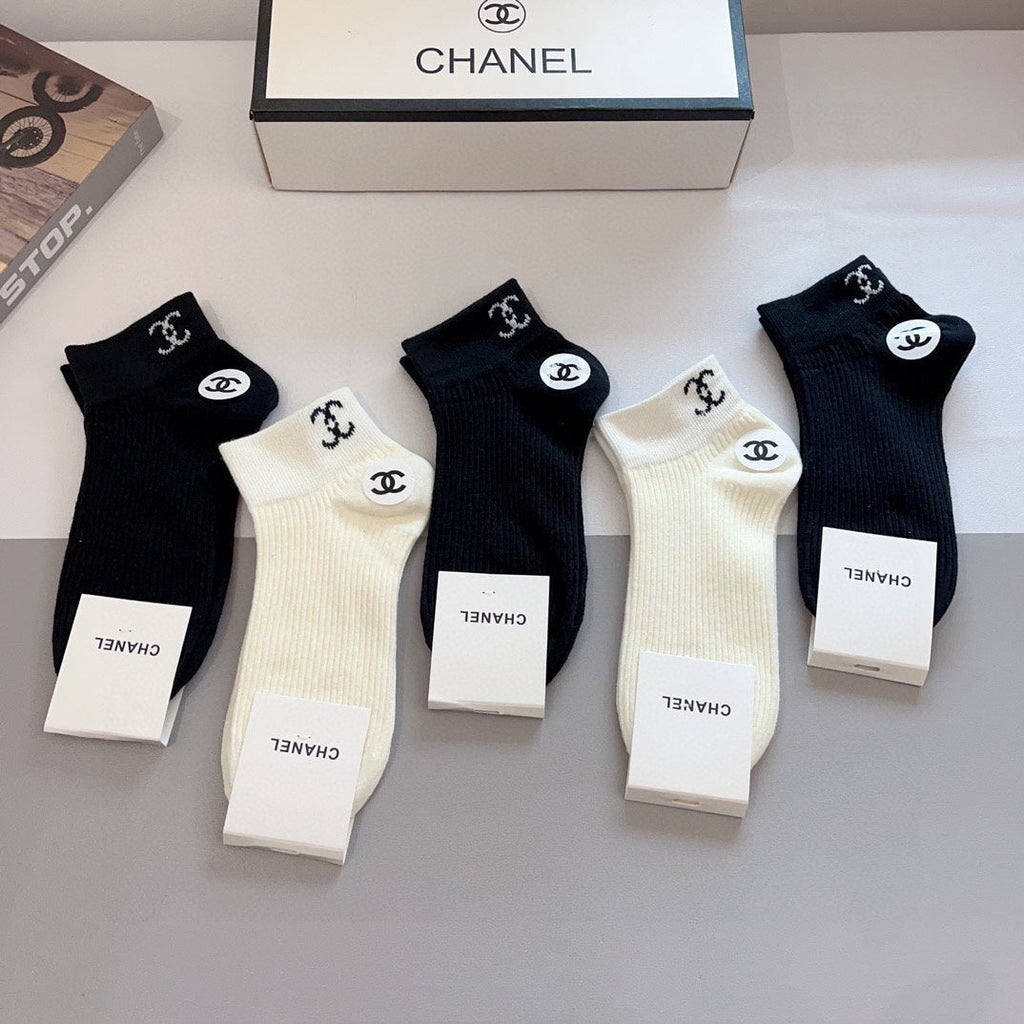 CHANEL LOW-CUT SOCKS 419075 (1 BOX )
