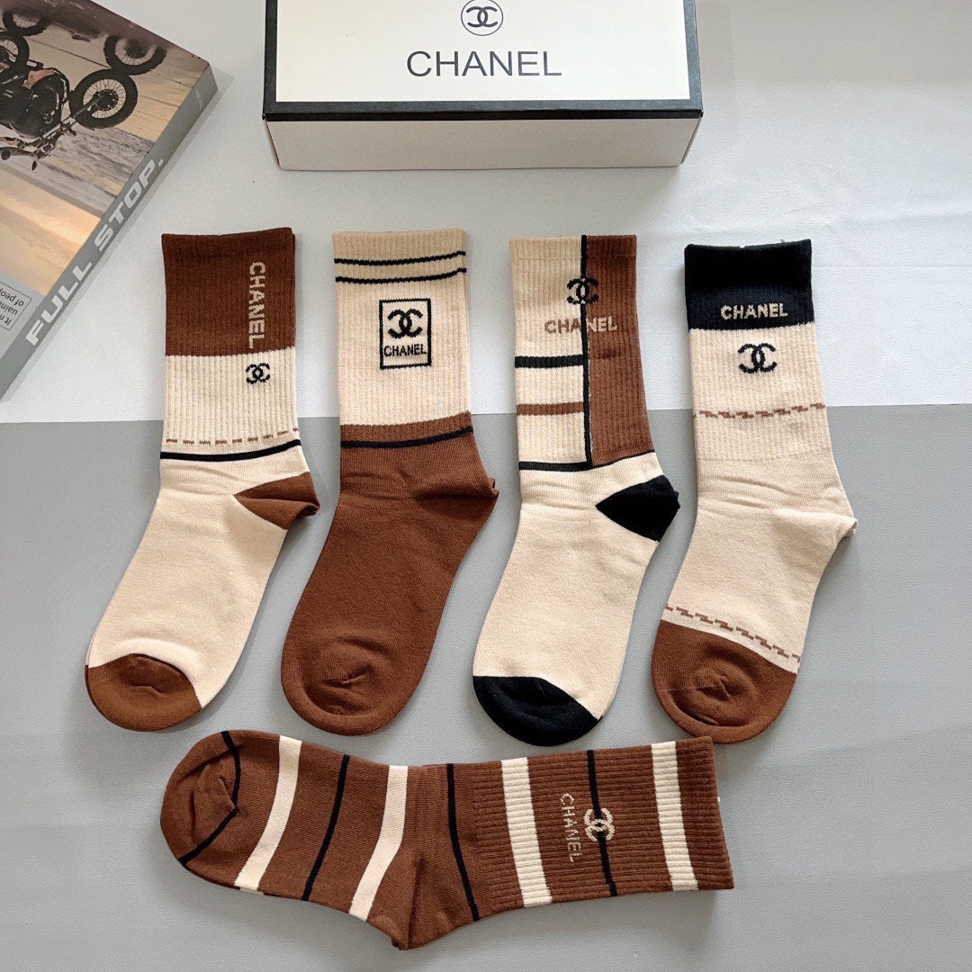 CHANEL CREW SOCKS 420816 (1 BOX)