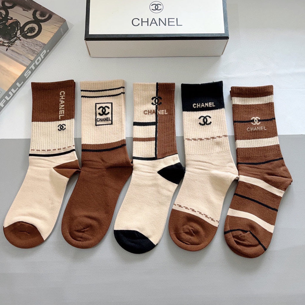 CHANEL CREW SOCKS 420816 (1 BOX)