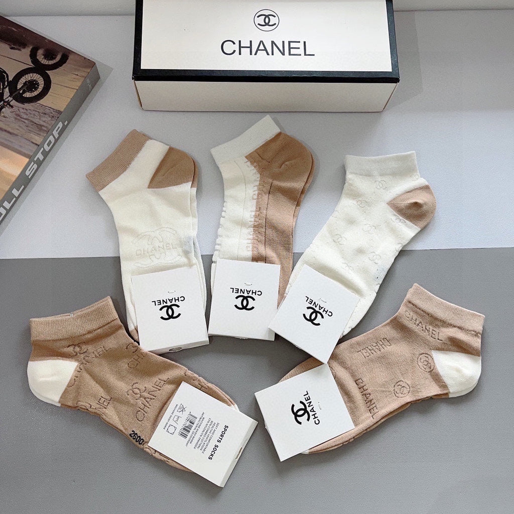 CHANEL LOW-CUT SOCKS 423762 (1 BOX)