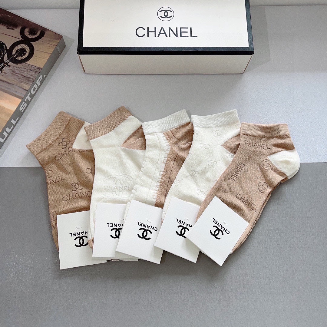 CHANEL LOW-CUT SOCKS 423762 (1 BOX)