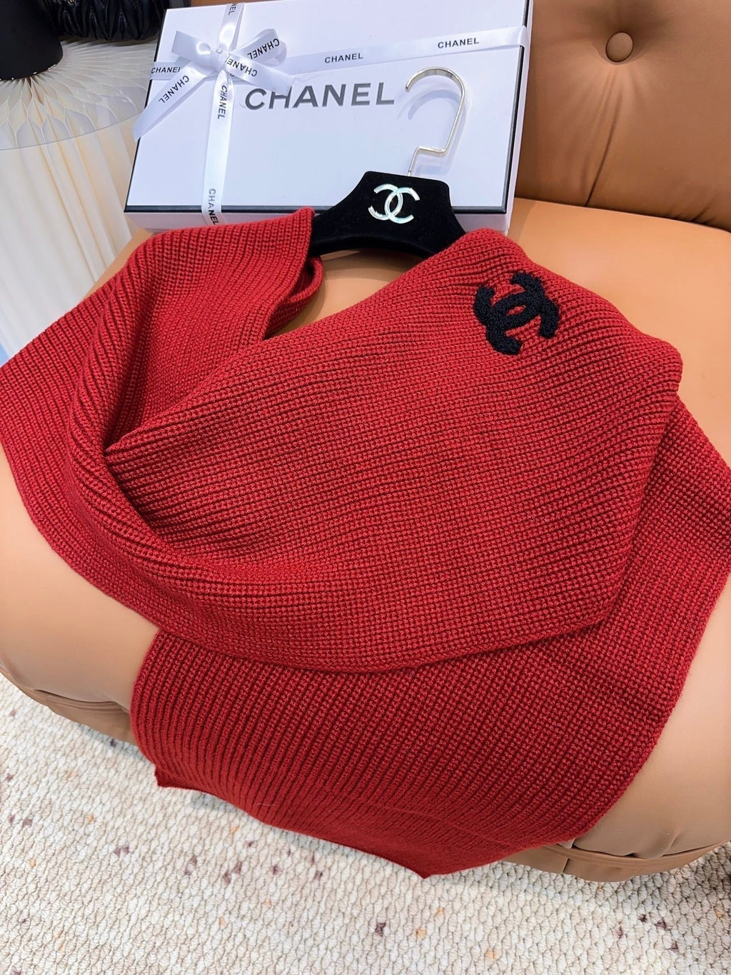 CHANEL 25S SCARF 175 IN WOOL 991921