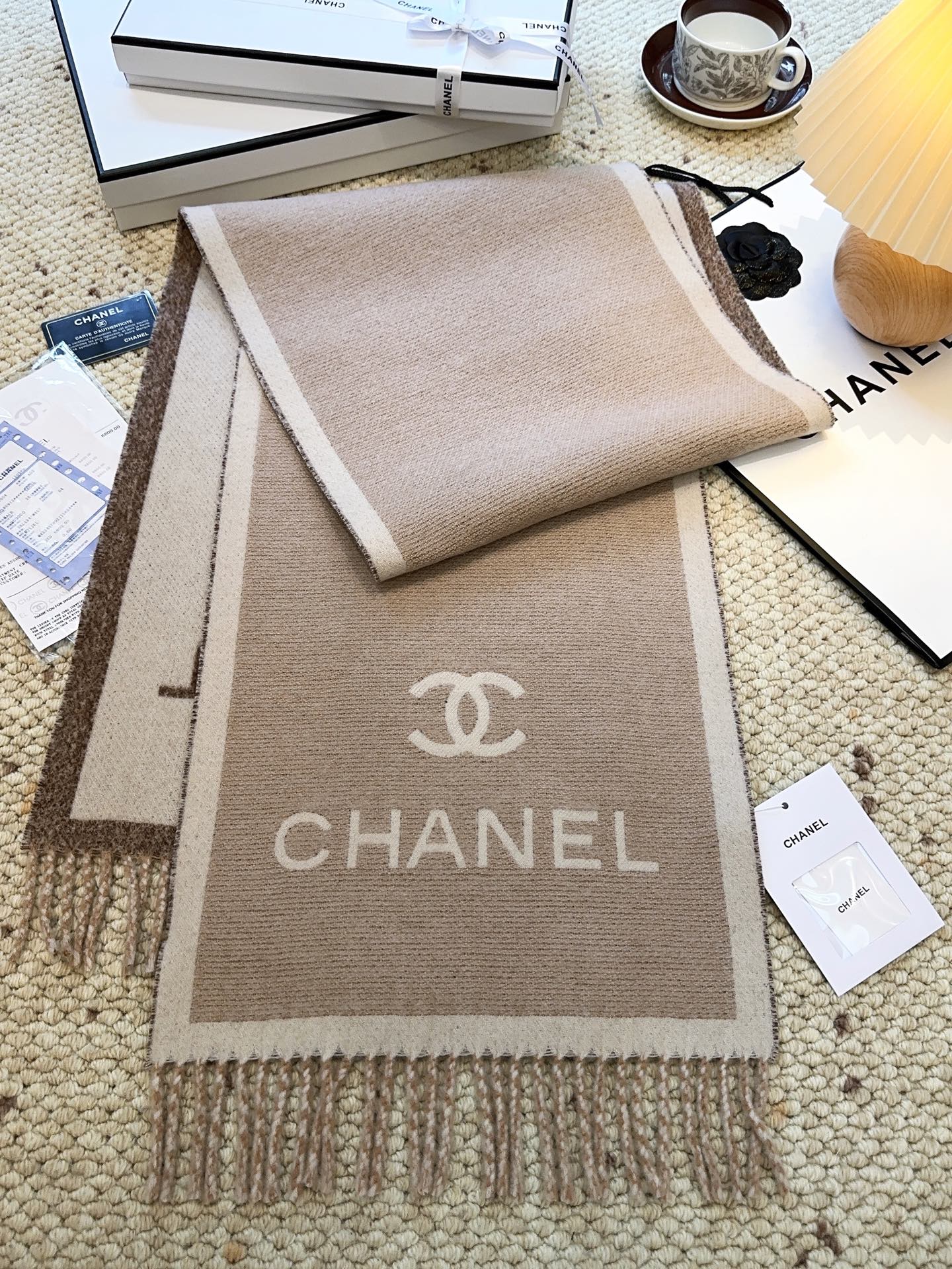 CHANEL 25S SCARF 184 CM IN MERINO WOOL 943169