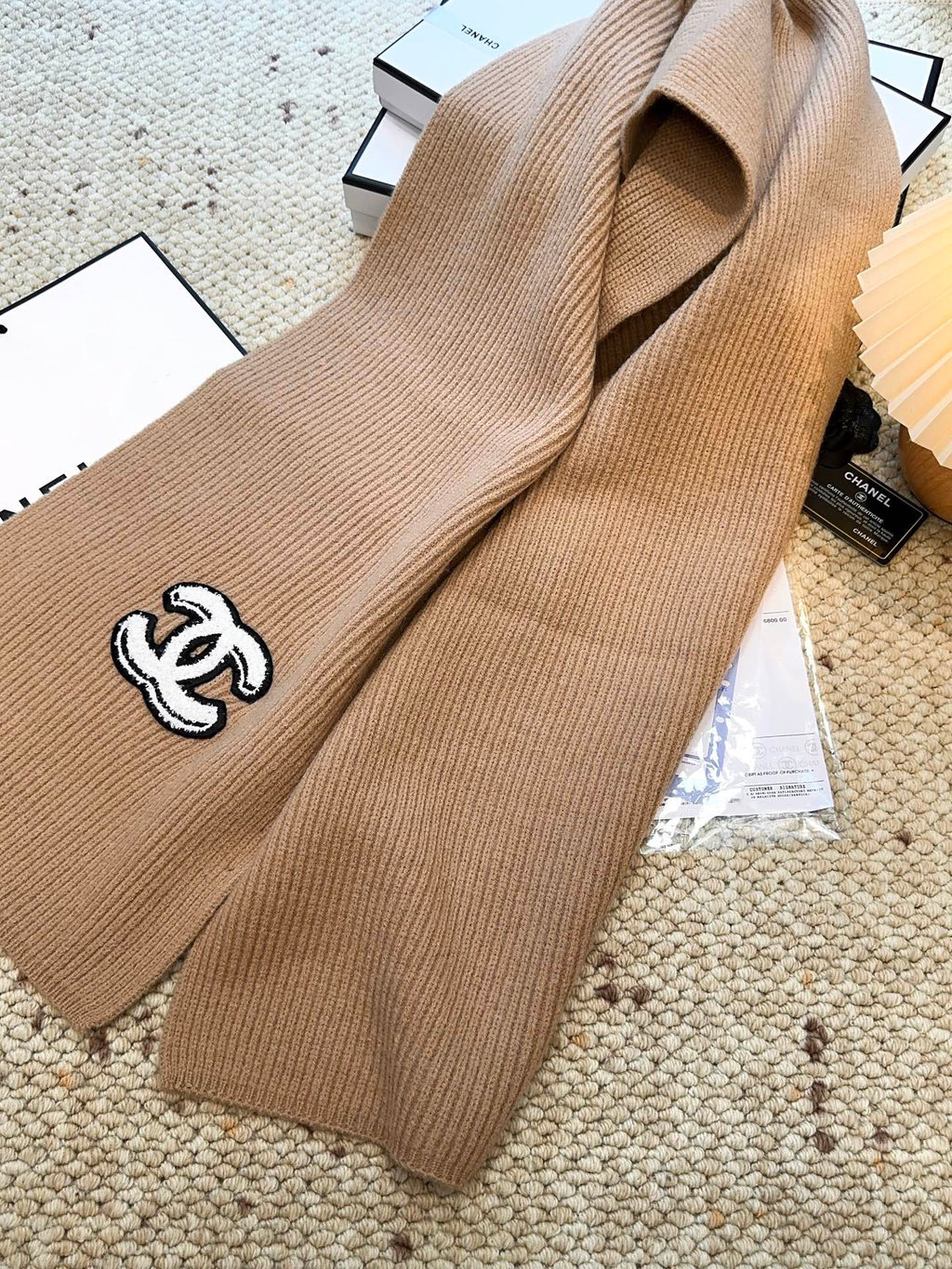 CHANEL 25S SCARF 175 IN CASHMERE 932232