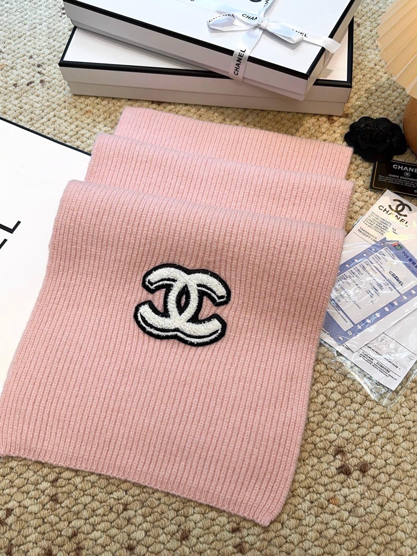 CHANEL 25S SCARF 175 IN CASHMERE 932233