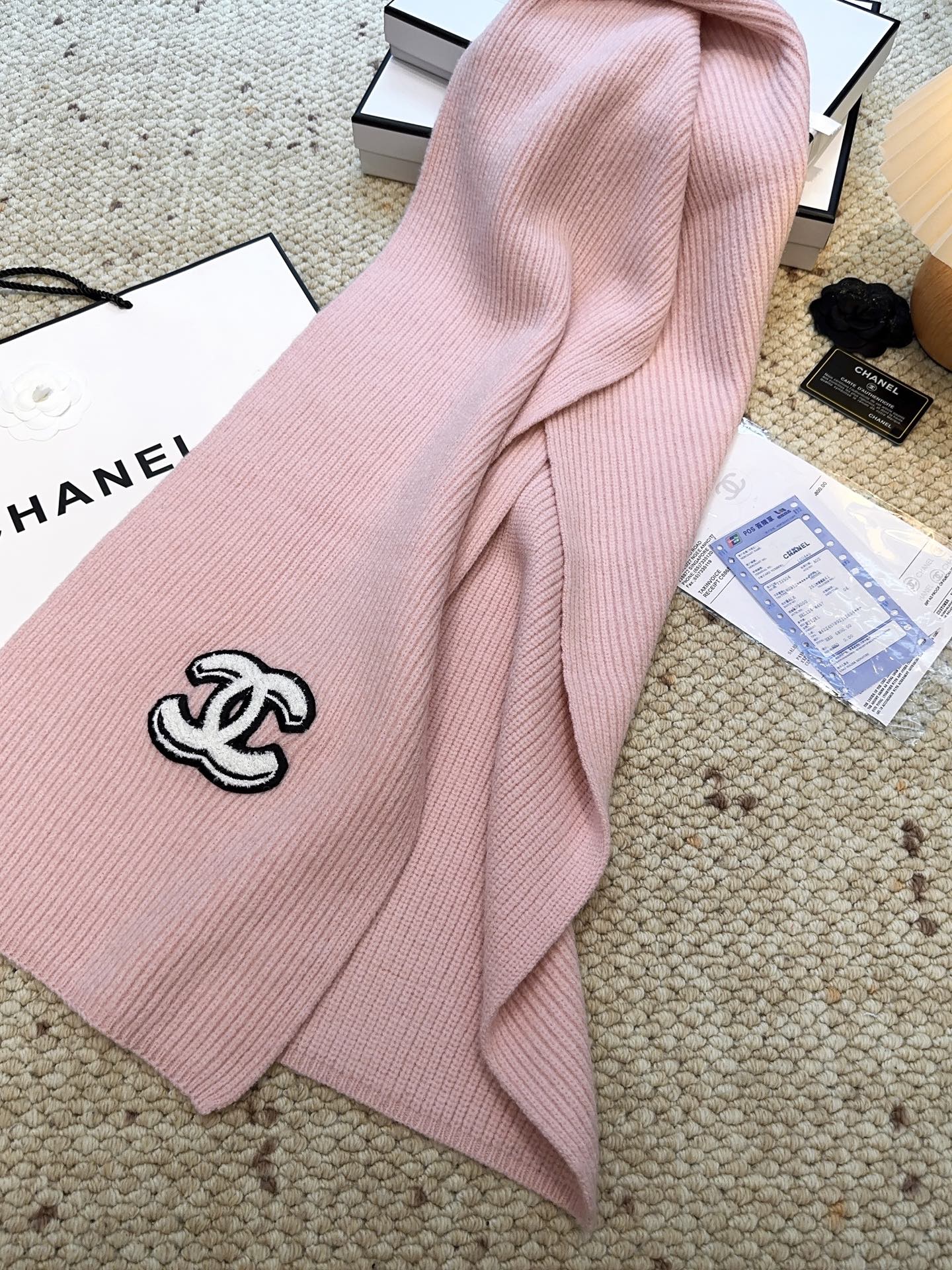 CHANEL 25S SCARF 175 IN CASHMERE 932233