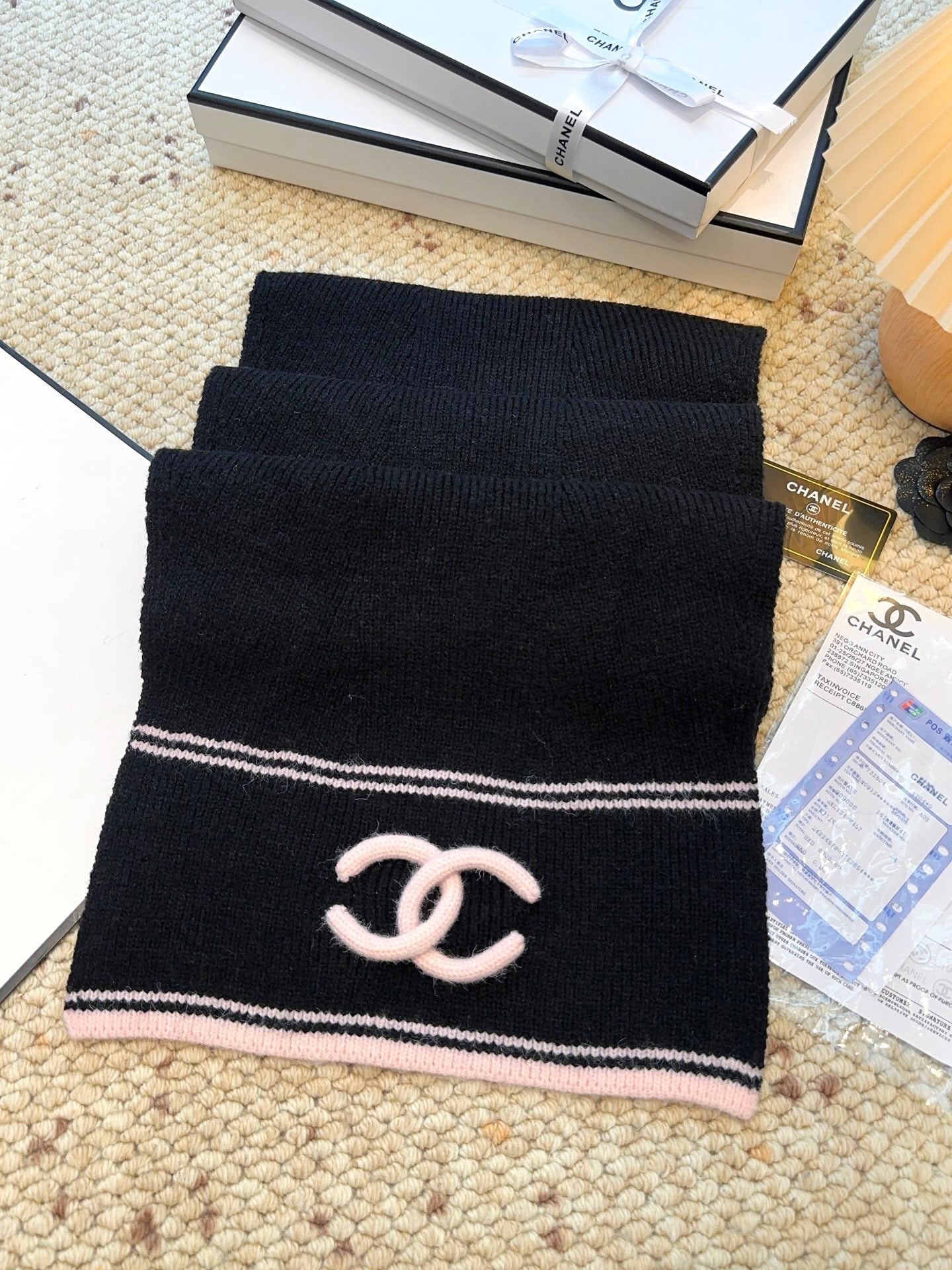 CHANEL 25S SCARF 175 IN CASHMERE 932235