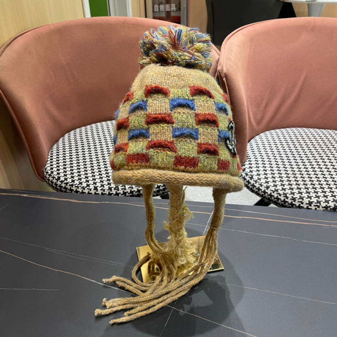 CHANEL KNITTED WOOL HAT COLORFUL 425765