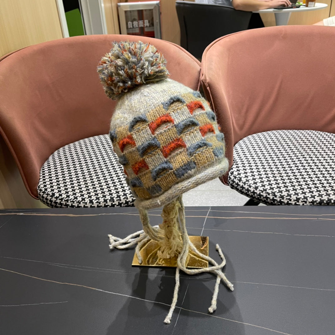 CHANEL KNITTED WOOL HAT COLORFUL 425766