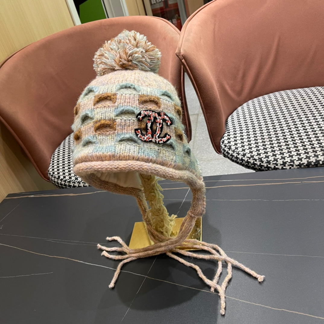 CHANEL KNITTED WOOL HAT COLORFUL 425767