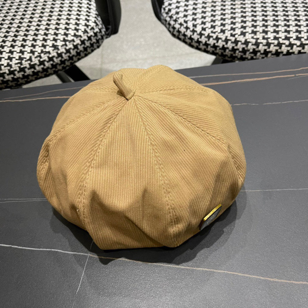 CHANEL BERET HAT IN CIDER BROWN CORDUROY 429845