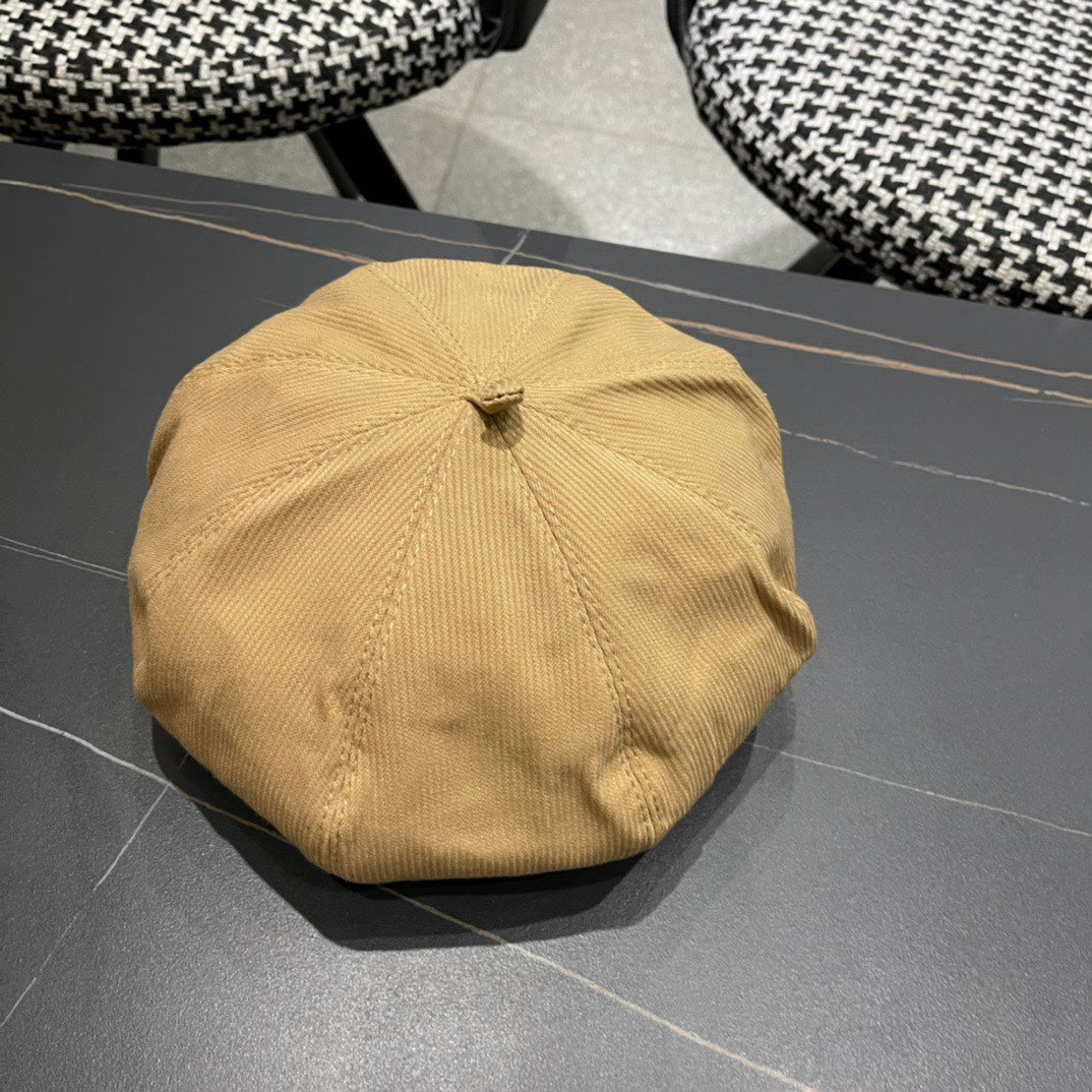 CHANEL BERET HAT IN CIDER BROWN CORDUROY 429845
