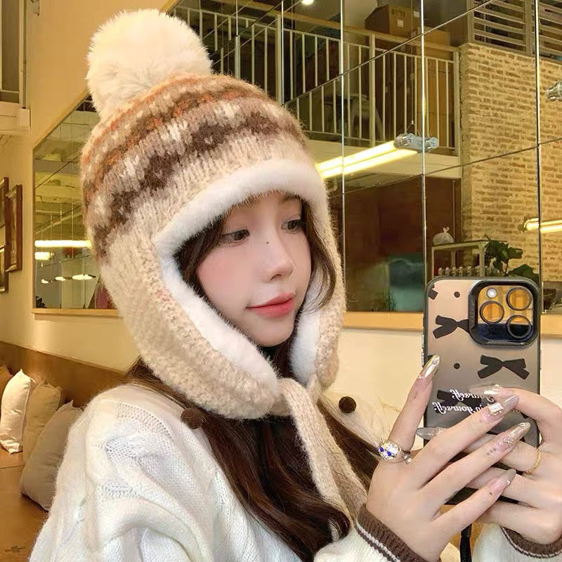 CHANEL PLUSH WINTER HAT COLORFUL 431201