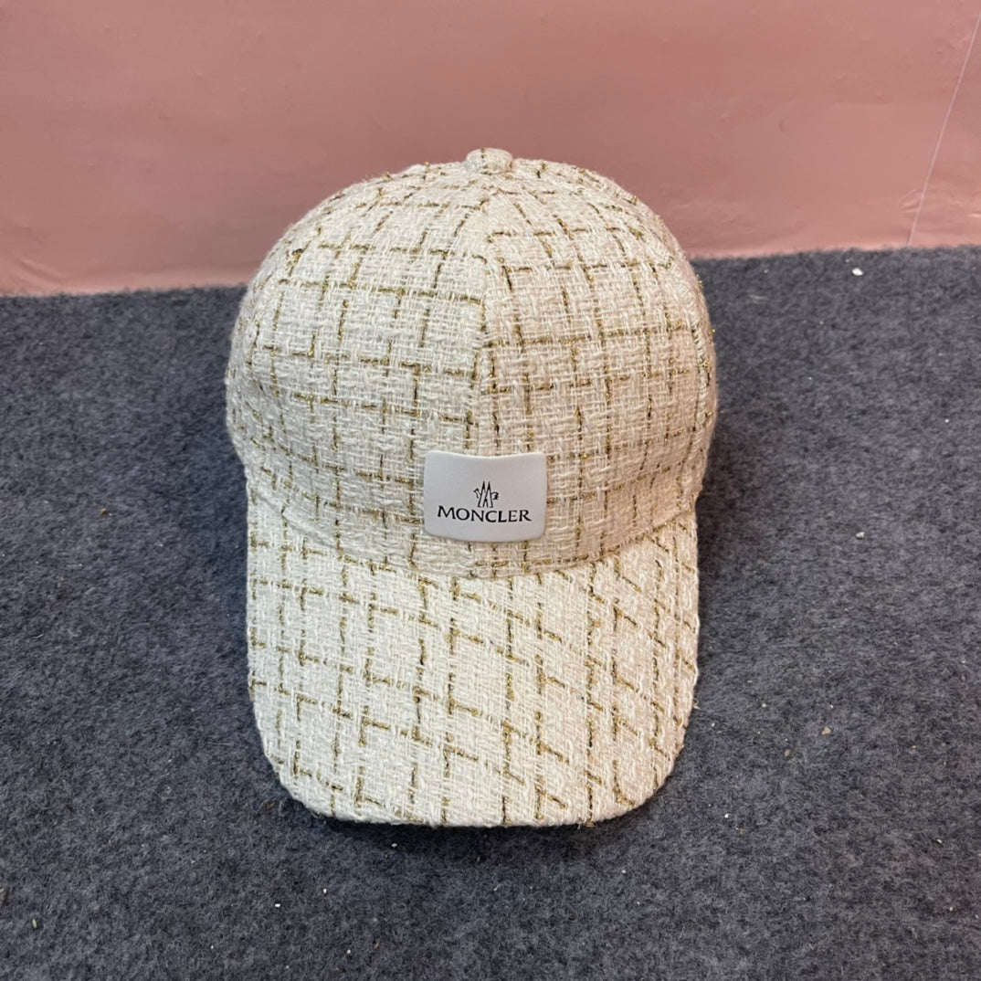 BASEBALL CAP IN BEIGE CREAM TWEED 437707
