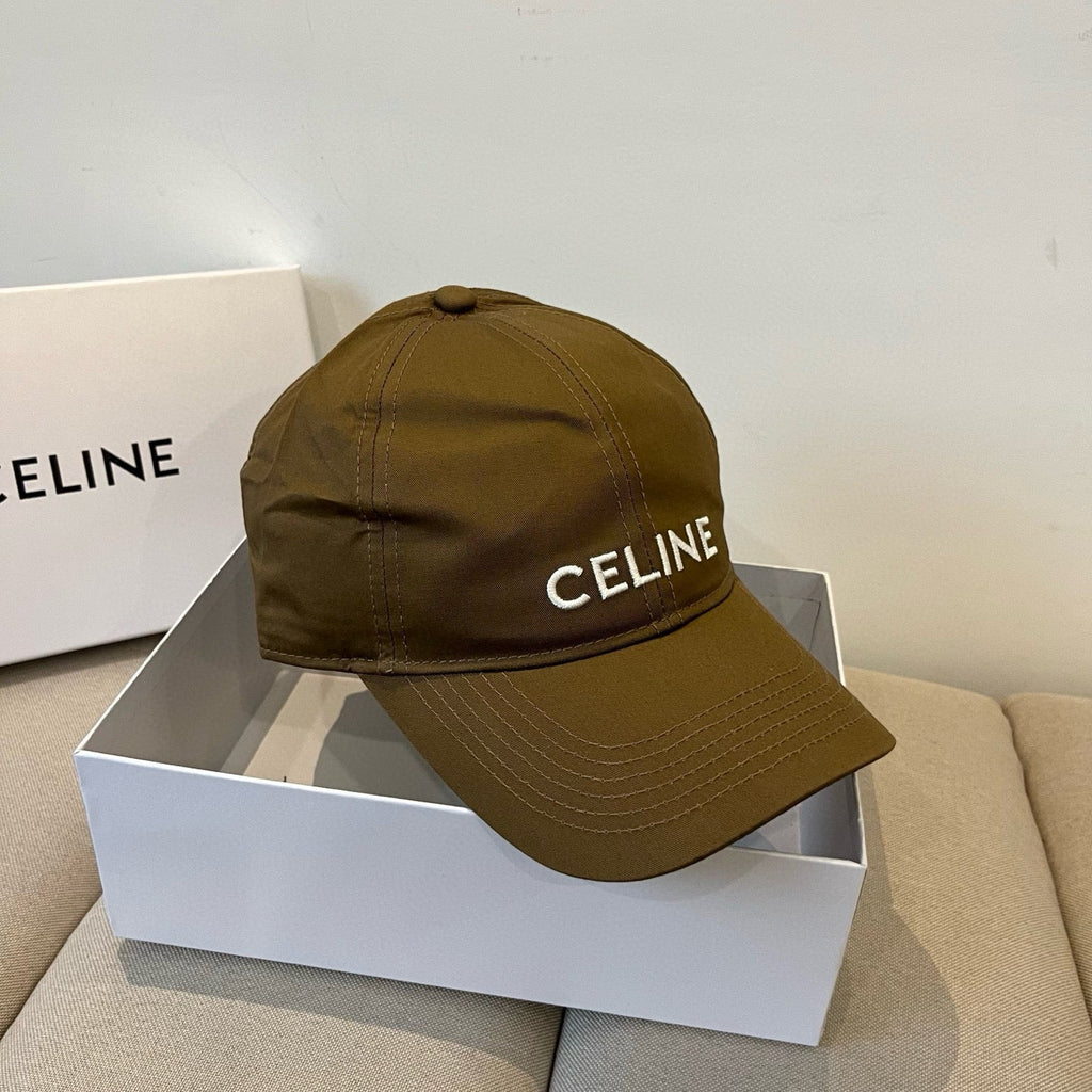 CELINE BASEBALL CAP MODEL 650193 IN BROWN FABRIC