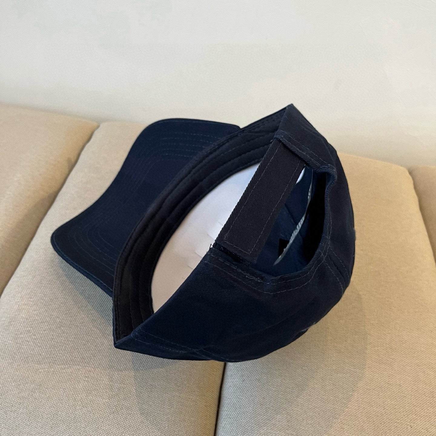 CHANEL BASEBALL HAT IN NAVY BLUE COTTON 672894